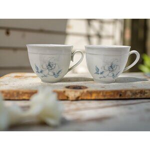 Vintage Pair Winterling Schwarzenbach Bavaria Germany Porcelain Coffee/tea Cups